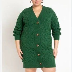 Green Sweater Dress - image 1